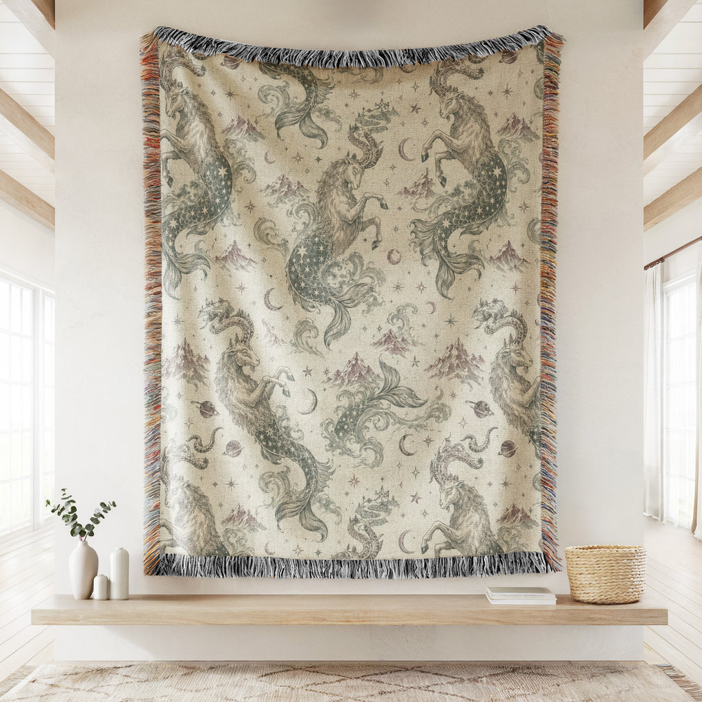Capricorn Celestial Sea-Goat Pattern Blanket