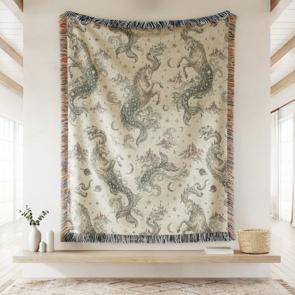Capricorn Celestial Sea-Goat Pattern Blanket