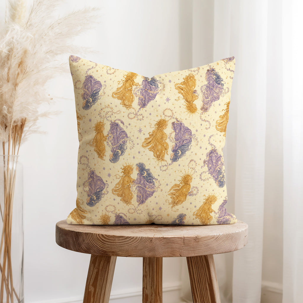Gemini Star Twins – Vintage Zodiac Pattern Pillow