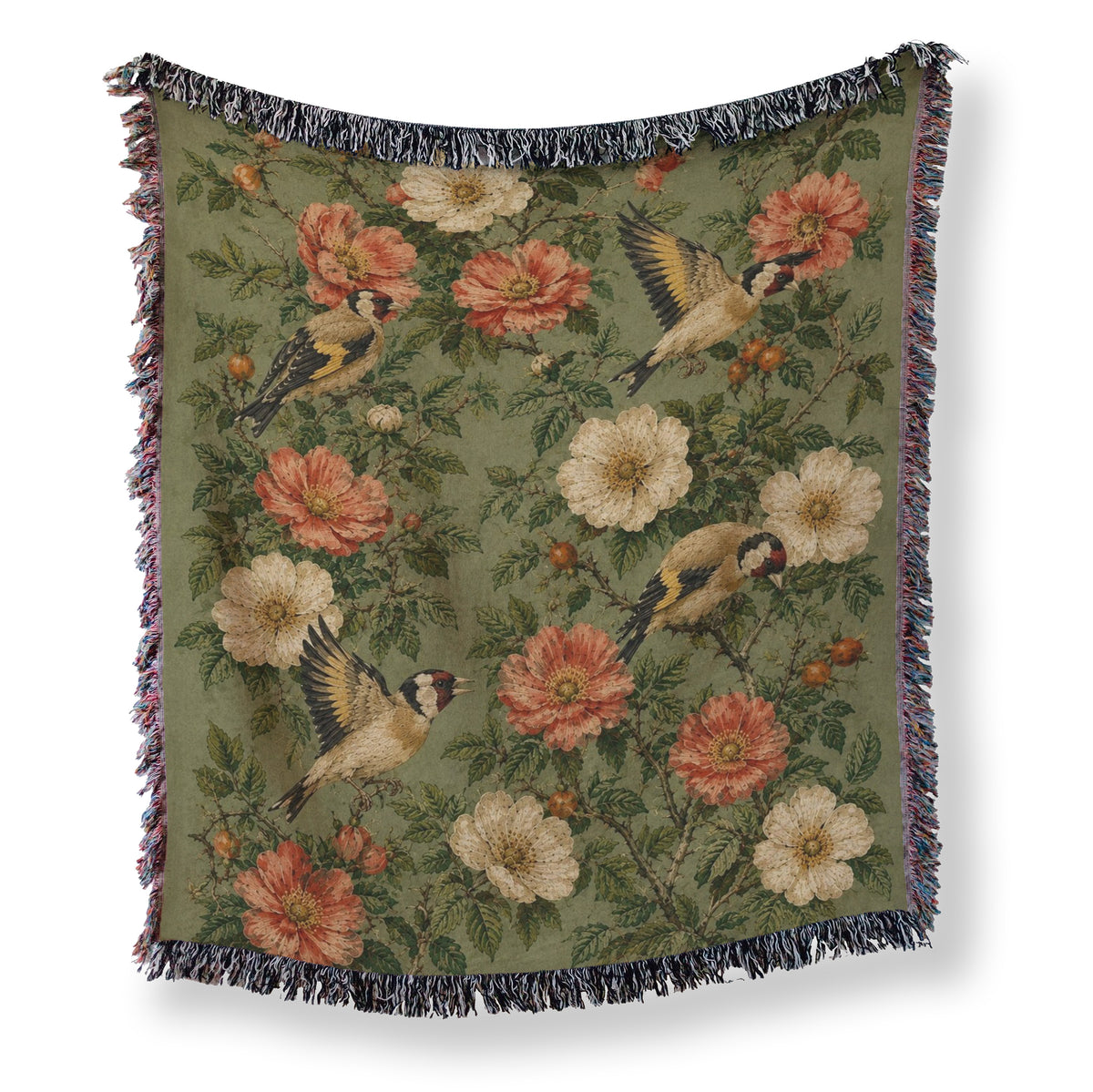 Goldfinch Rose Garden Blanket Main image