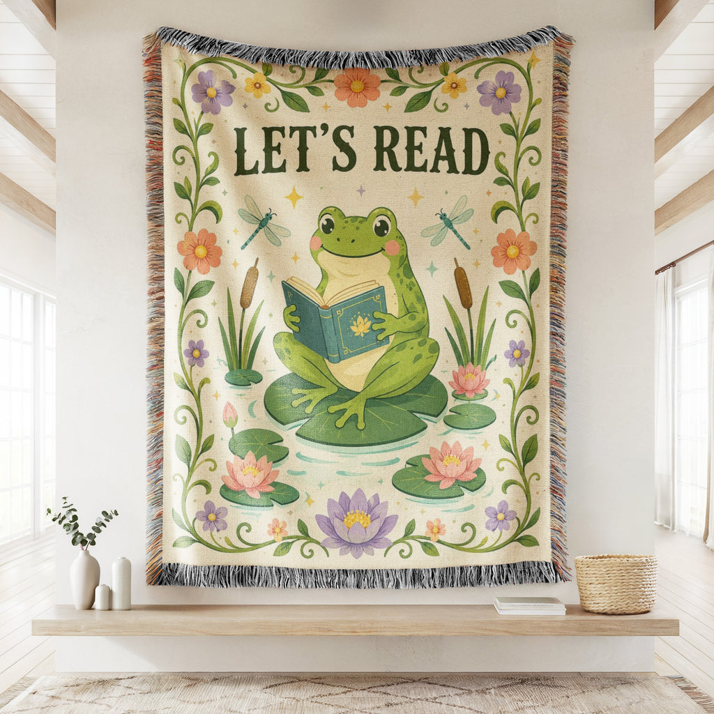 Let's Read Frog & Lily Pond Blanket