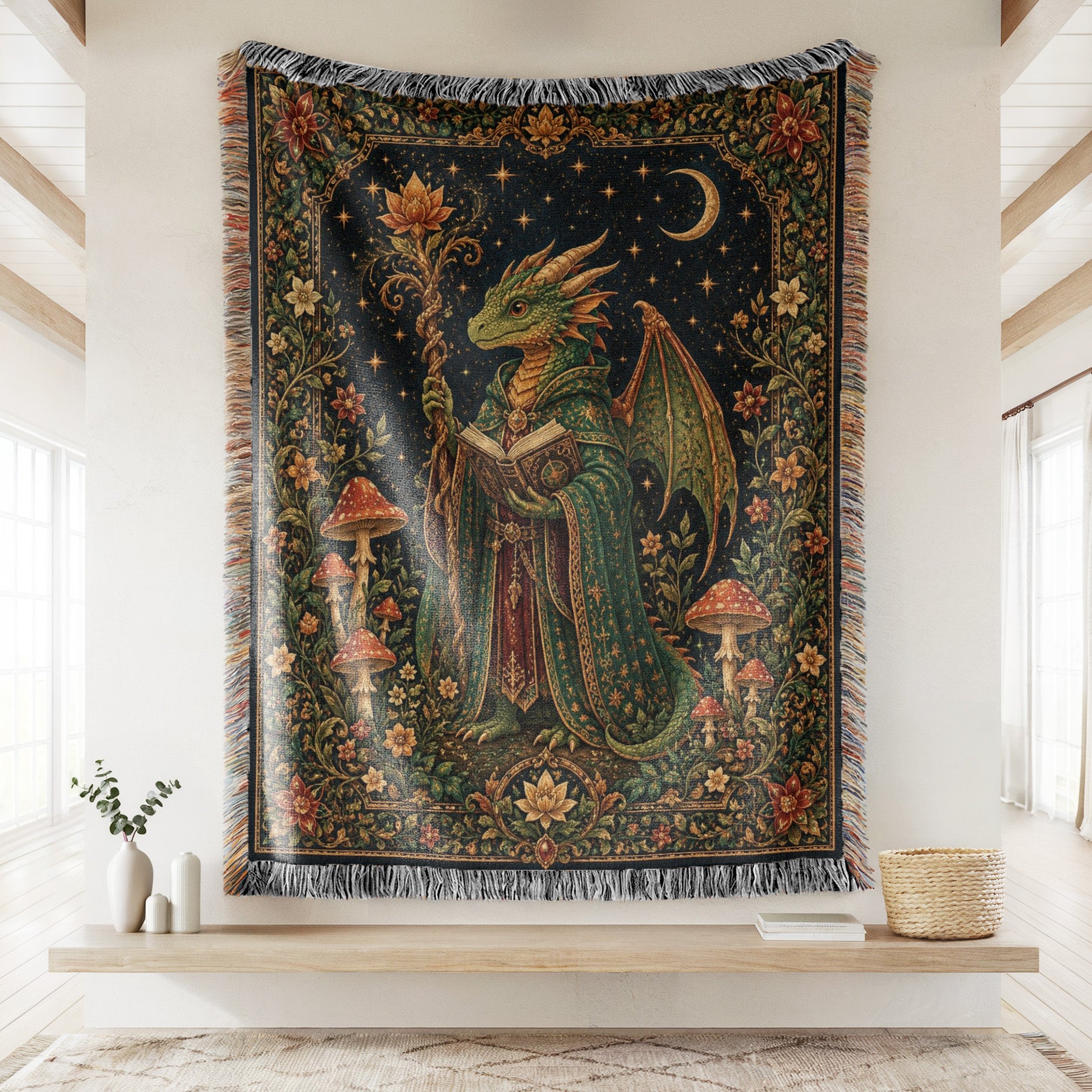 Emerald Dragon Wizard Reader Blanket Secondary image