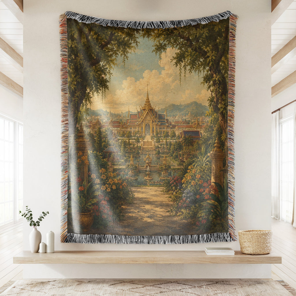The Golden Temple Garden Blanket