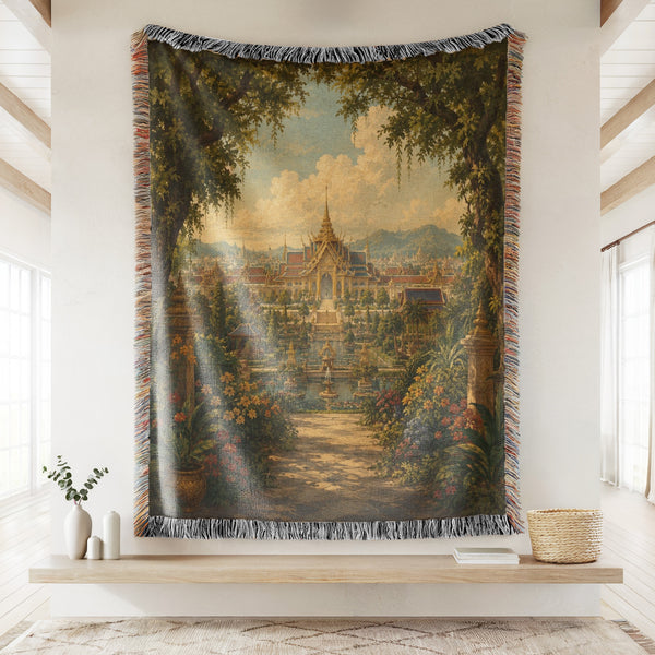The Golden Temple Garden Blanket