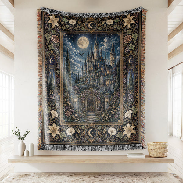 Castle Beyond the Moonlit Gate Blanket