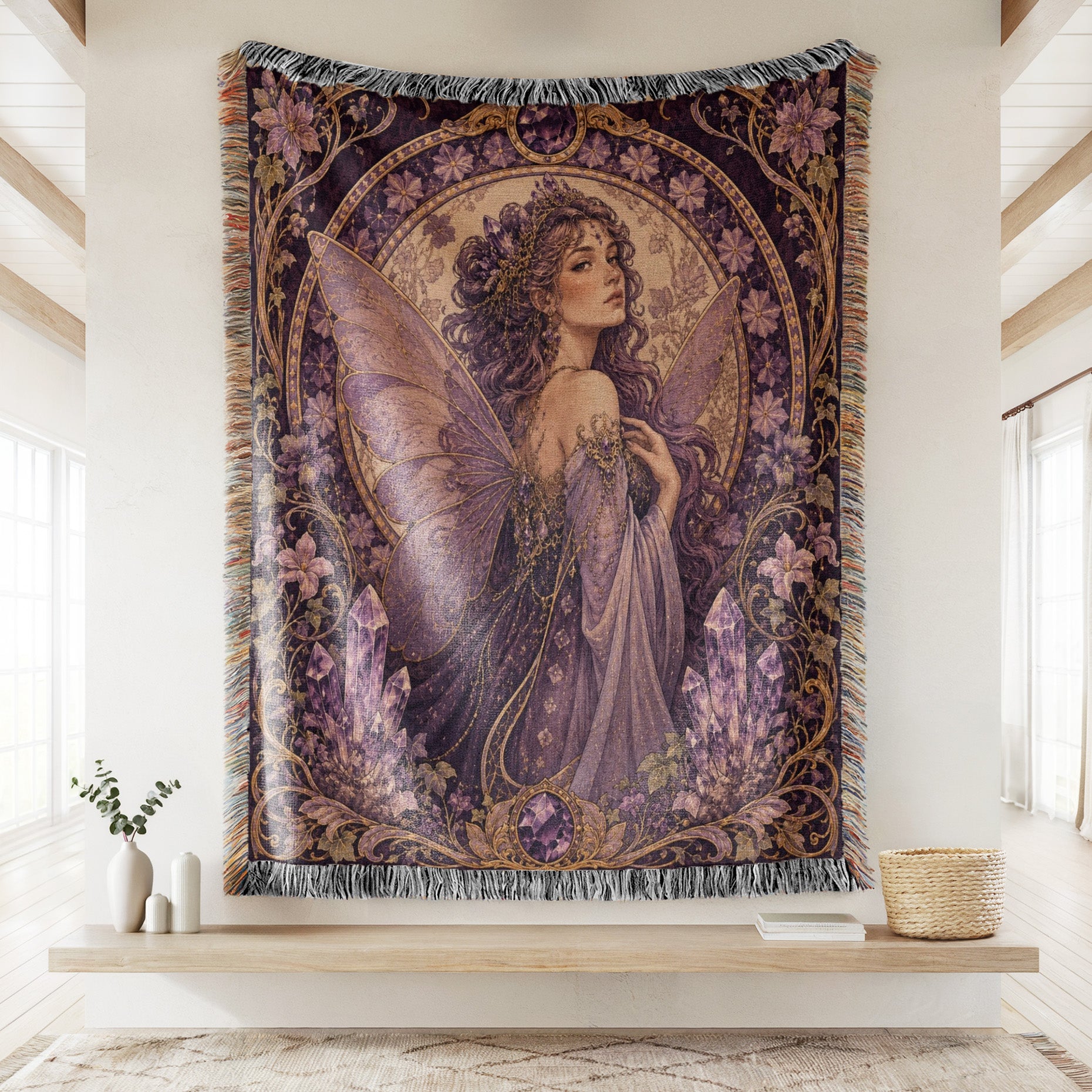 Amethyst Art Nouveau Fairy Blanket Secondary image