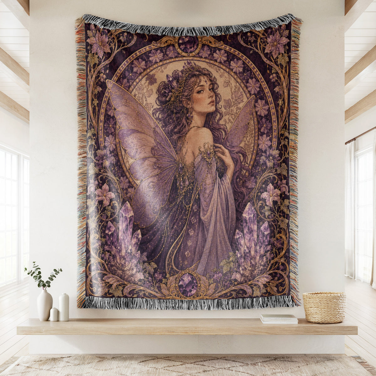 Amethyst Art Nouveau Fairy Blanket