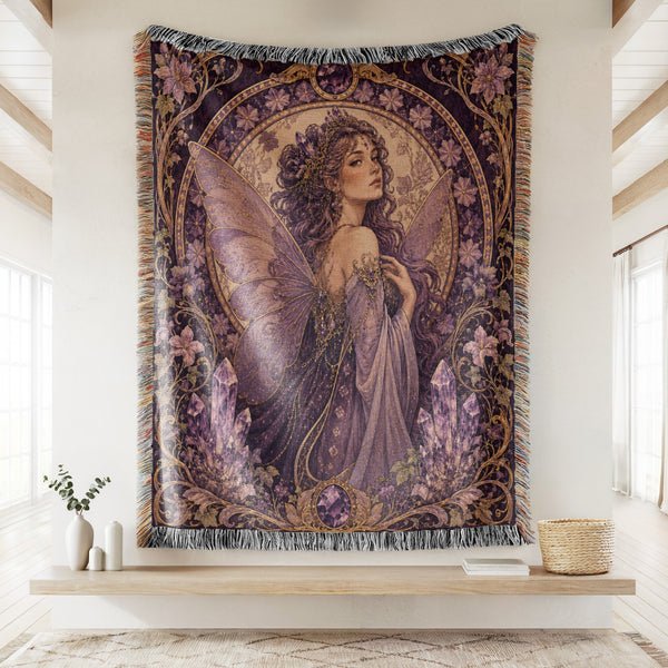Amethyst Art Nouveau Fairy Blanket
