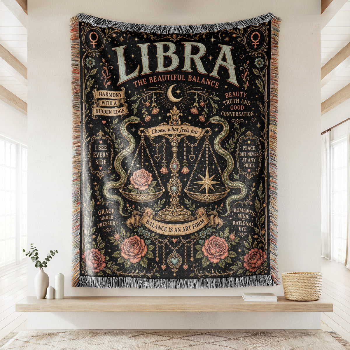 Libra – The Beautiful Balance Zodiac Blanket