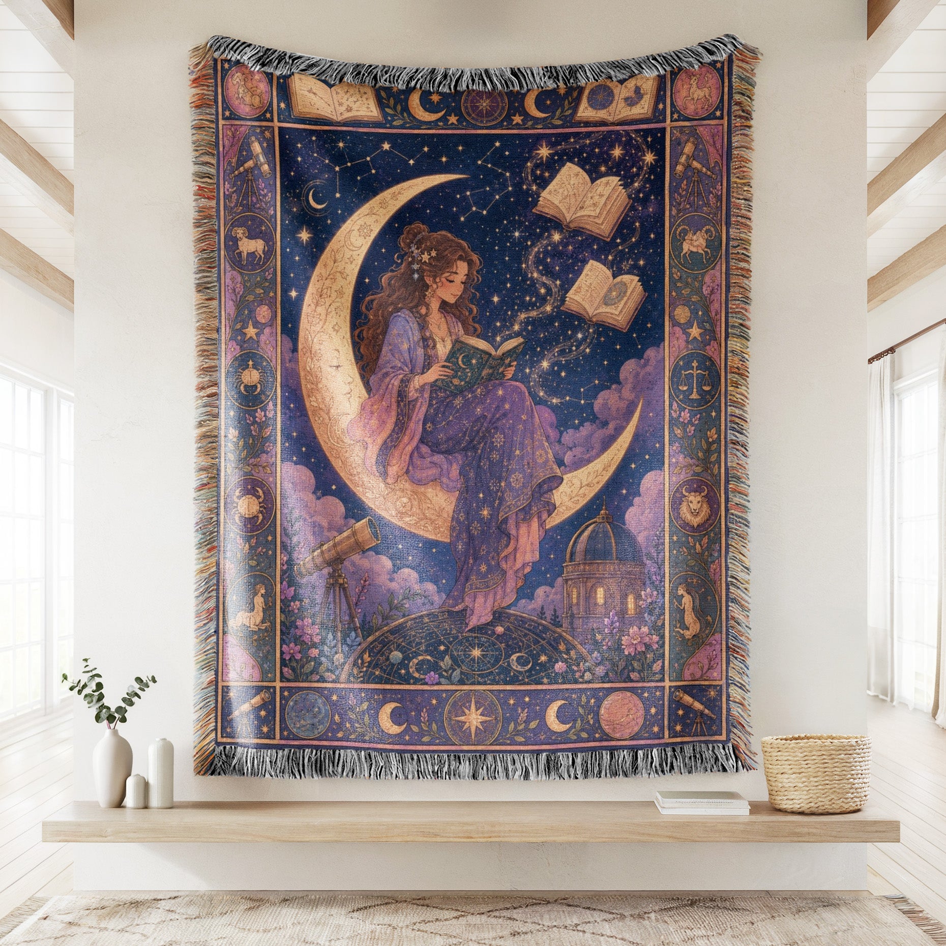 Celestial Moon Reader Blanket Secondary image