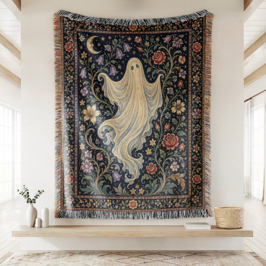 The Moonlit Garden Ghost Blanket