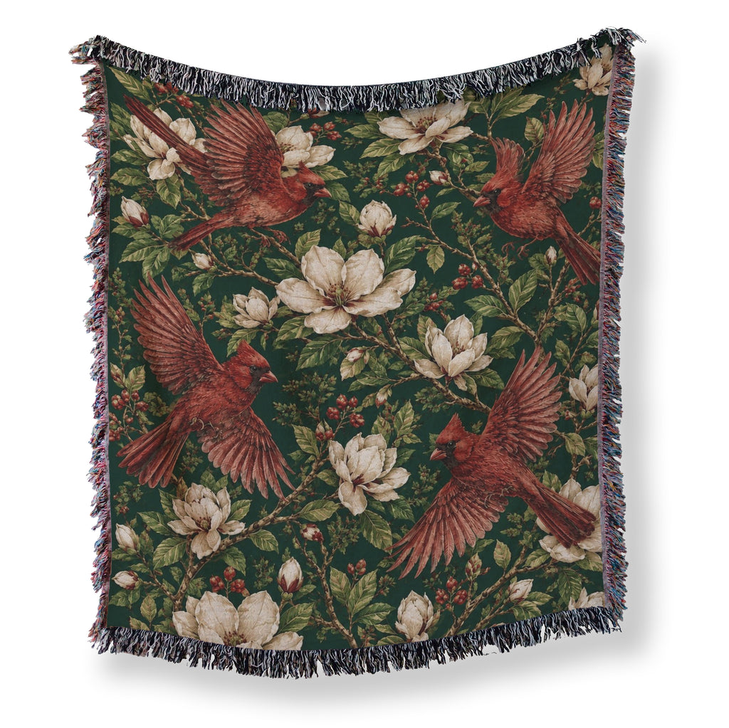 Cardinal Magnolia Garden Blanket