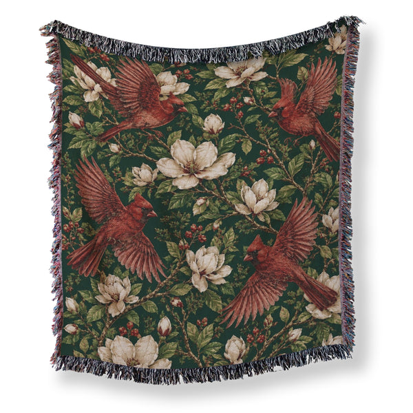 Cardinal Magnolia Garden Blanket