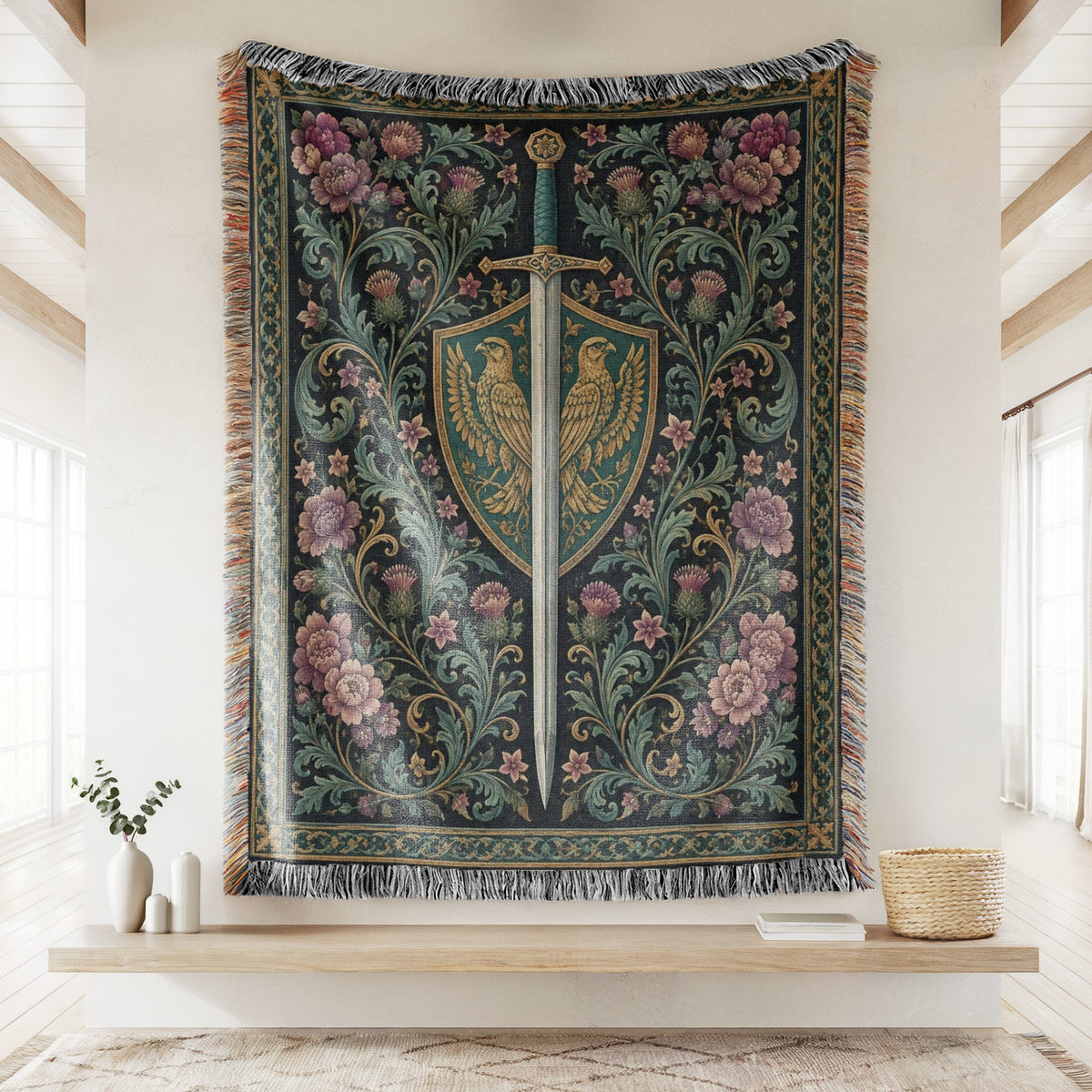 The Falcon Shield Sword Blanket