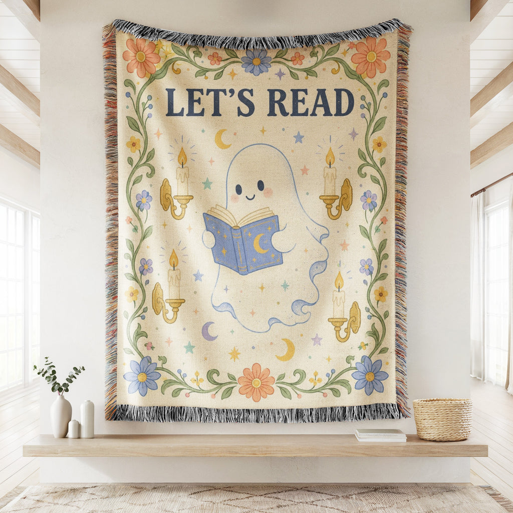 Let's Read Candlelit Ghost Blanket