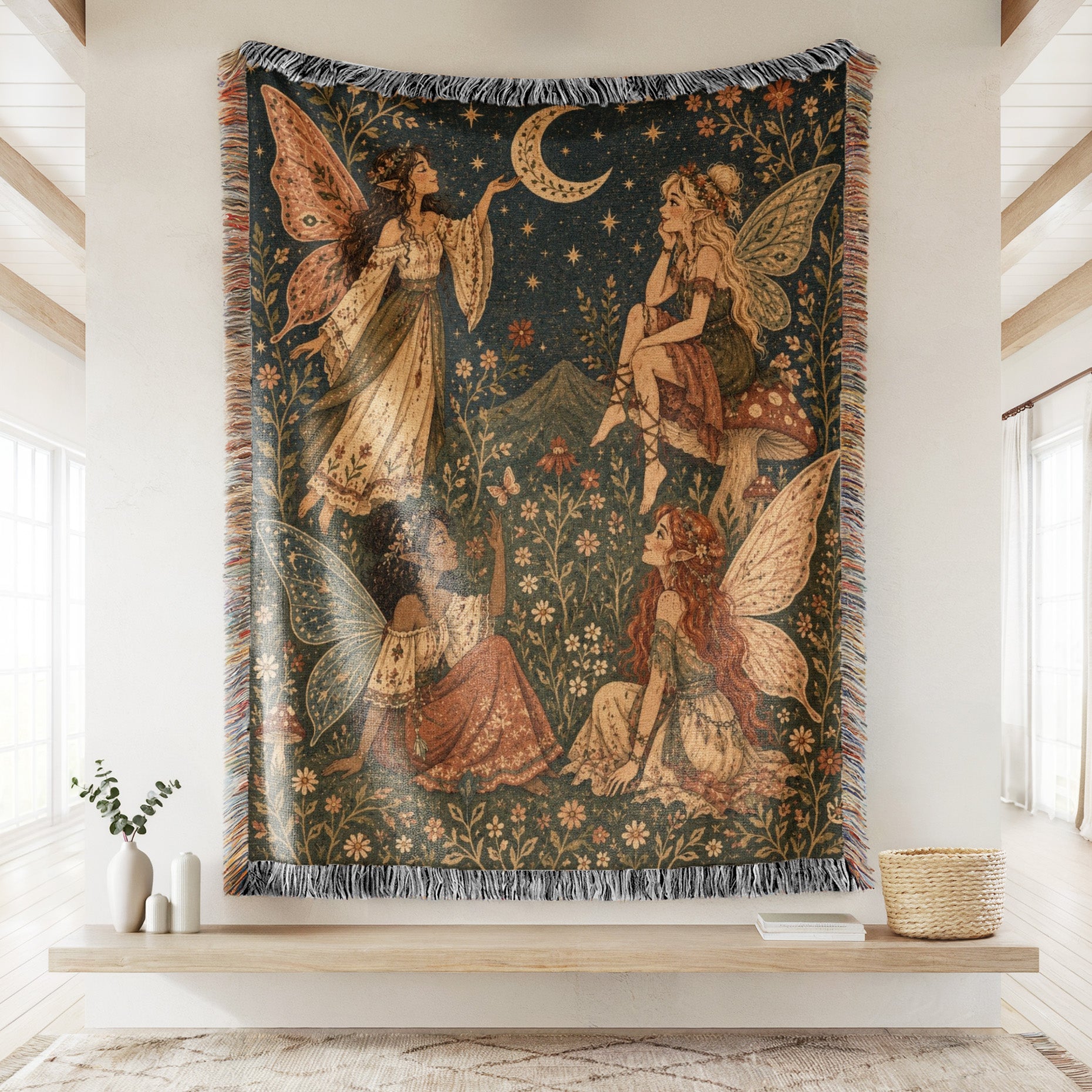 Moonlit Fairy Gathering Blanket Secondary image