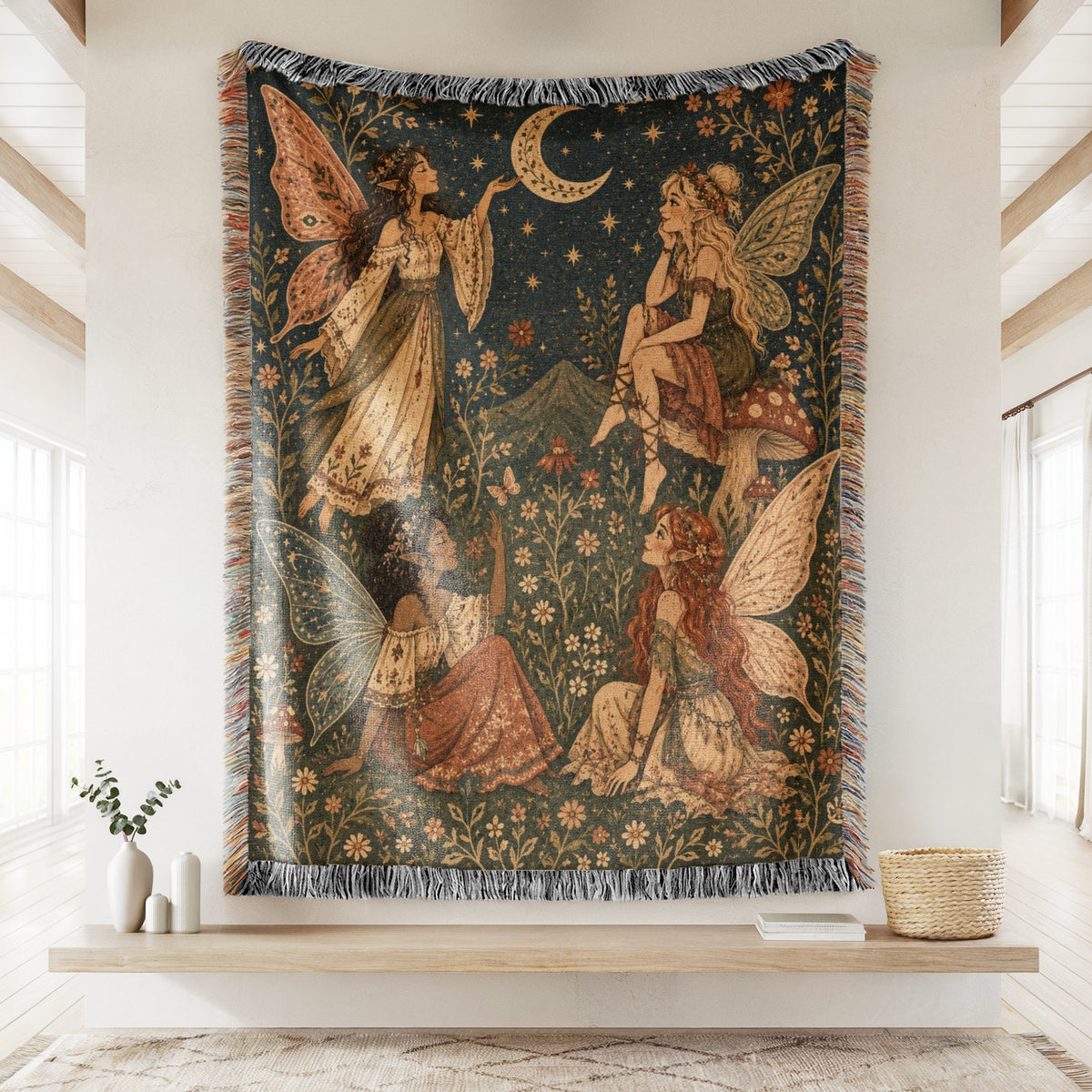 Moonlit Fairy Gathering Blanket