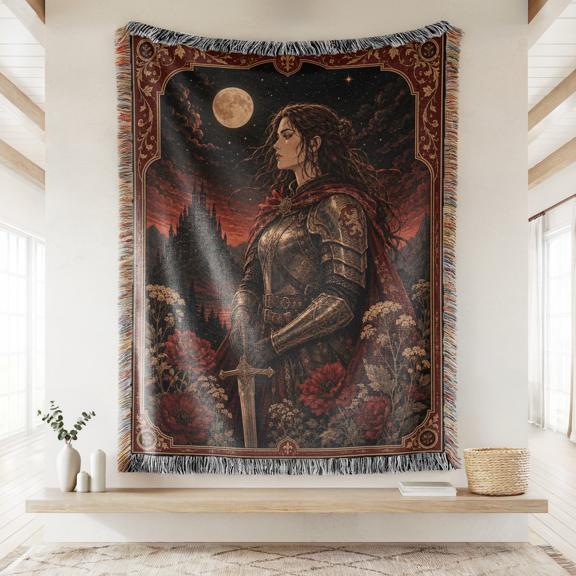 The Crimson Moon Knight Blanket Secondary image