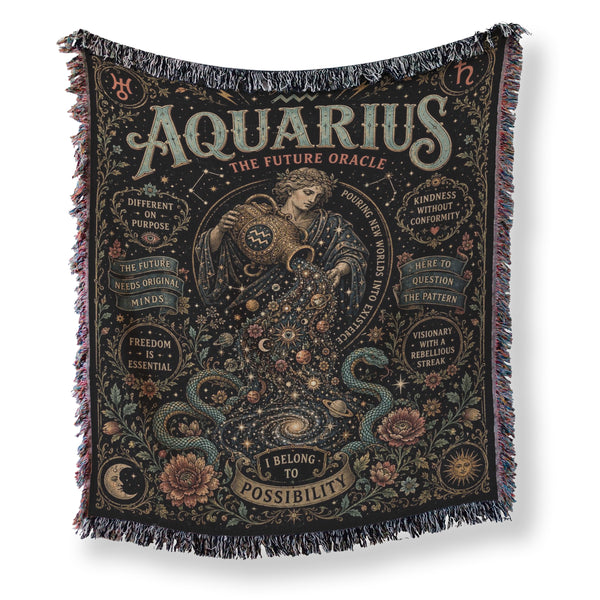 Aquarius – The Future Oracle Zodiac Blanket