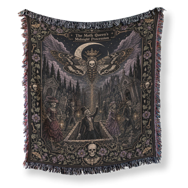 The Moth Queen's Midnight Procession Blanket