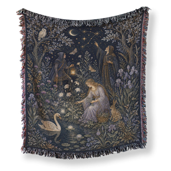 The Starlit Enchanters’ Garden Blanket