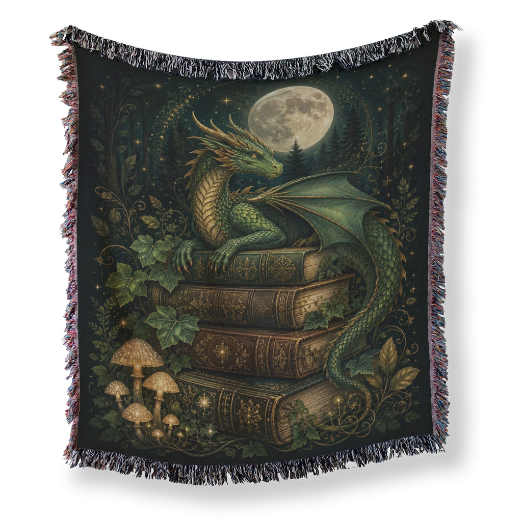 Emerald Moon Dragon Library Blanket