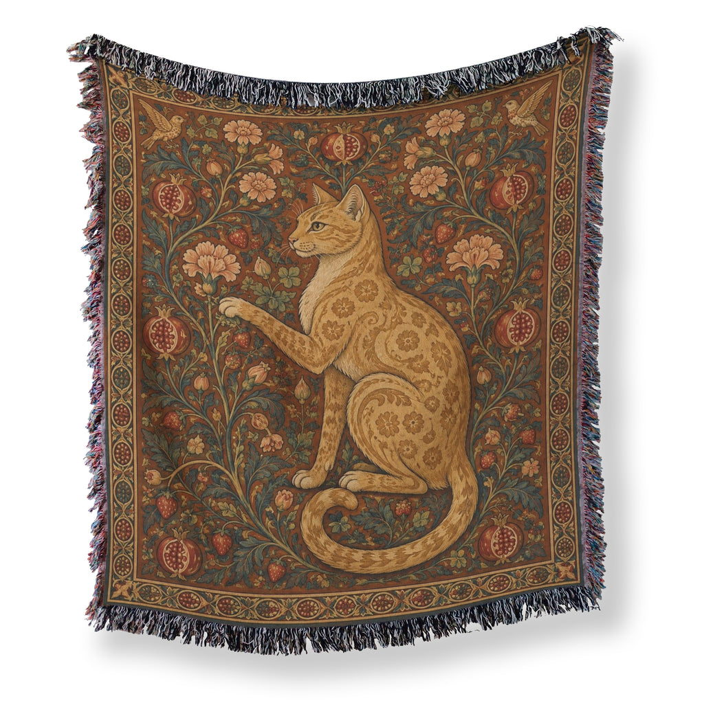 The Pomegranate Cat Blanket
