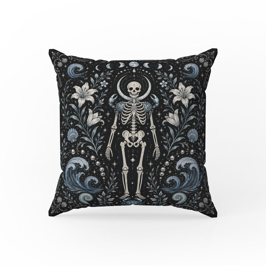 The Moon-Tide Crab – Cancer Gothic Zodiac Pillow