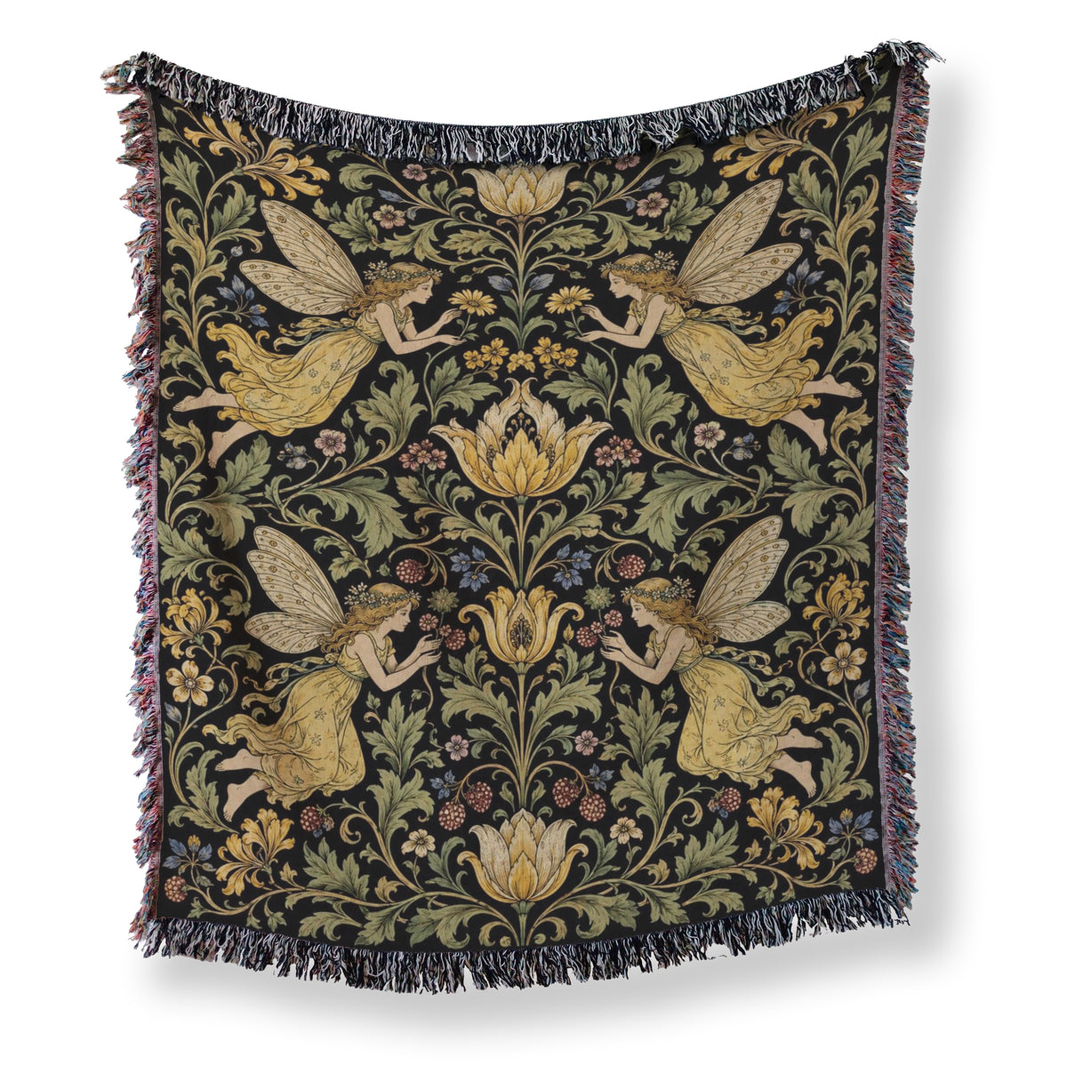 Golden Garden Fairy Tapestry Blanket Main image