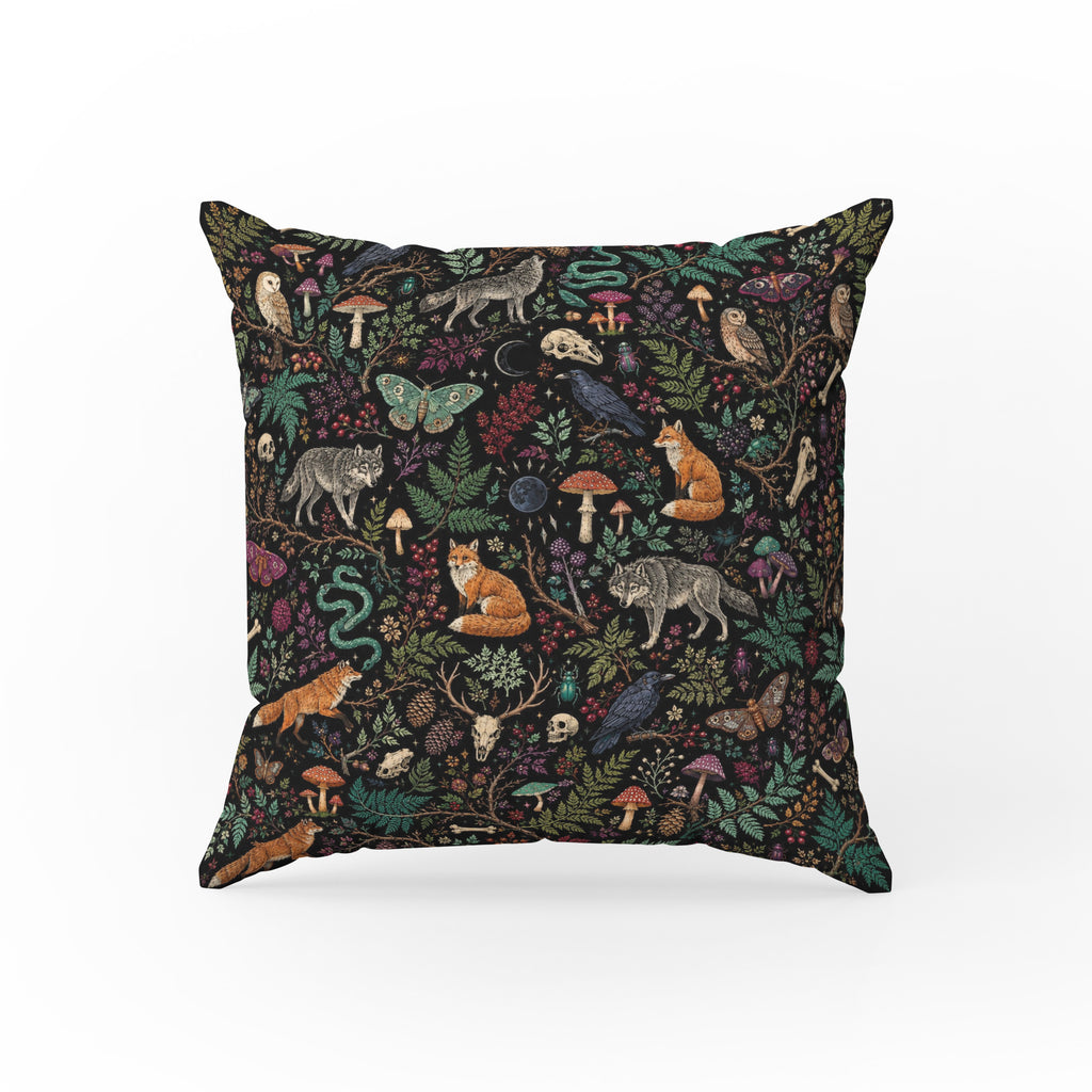 The Nocturnal Forest – Gothic Woodland Pillow