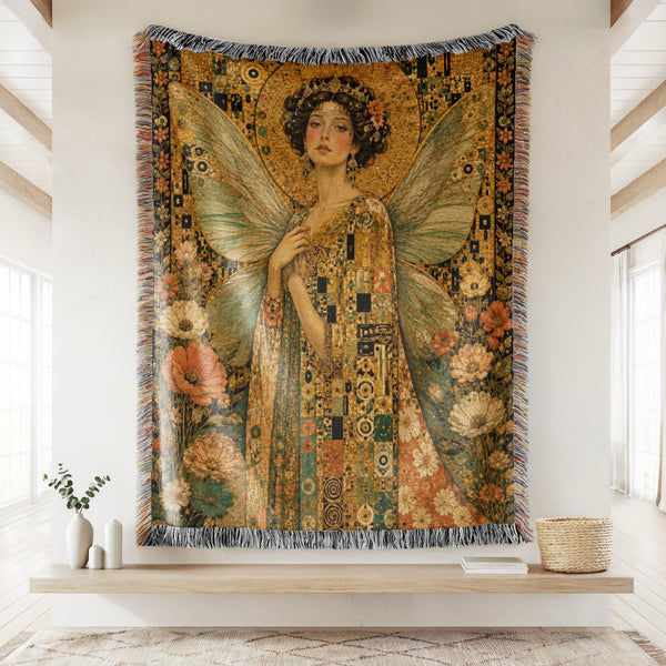 Golden Art Nouveau Fairy Blanket