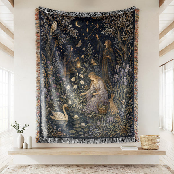 The Starlit Enchanters’ Garden Blanket