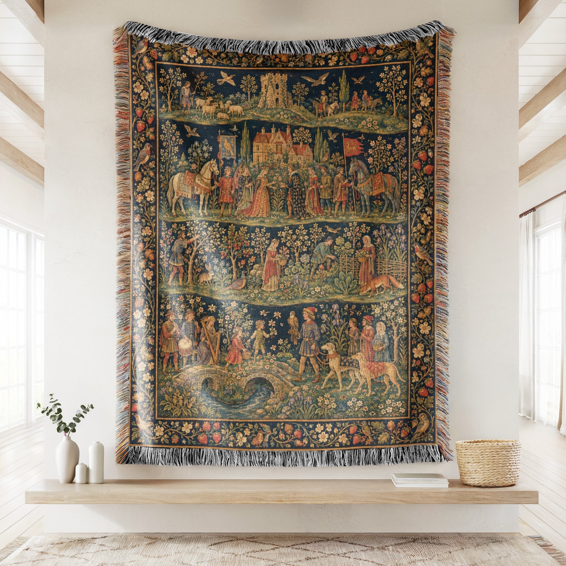 The Tapestry of Courtly Life Blanket Secondary image