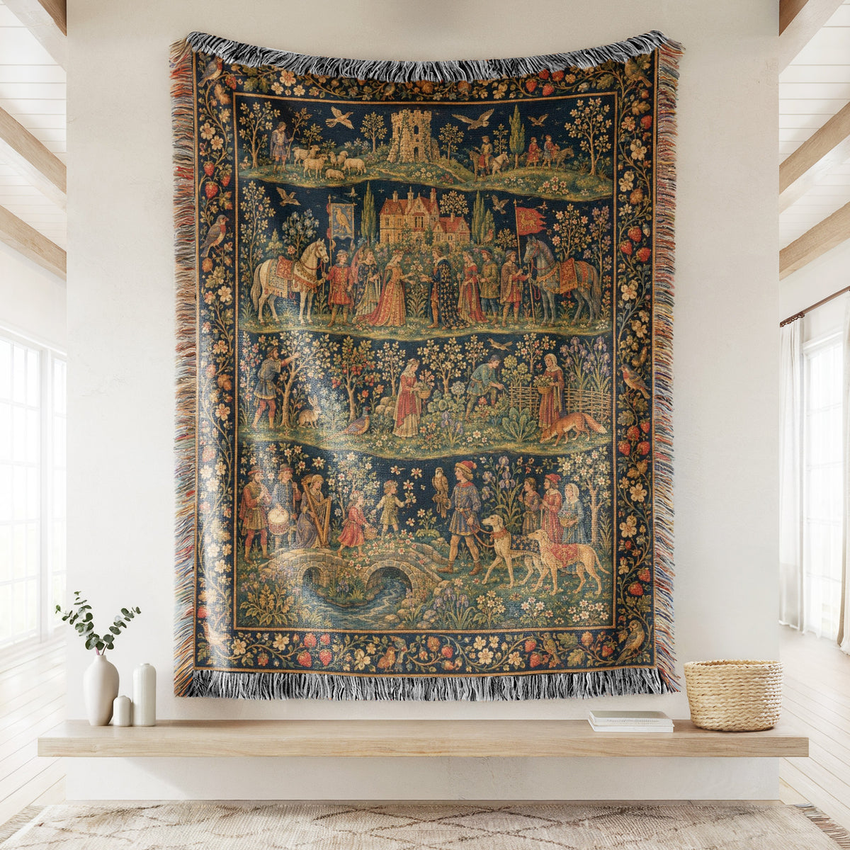 The Tapestry of Courtly Life Blanket