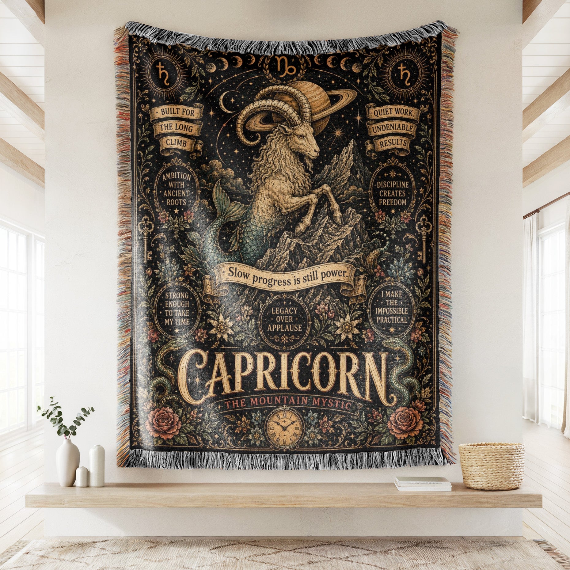 Capricorn – The Mountain Mystic Zodiac Blanket Secondary image