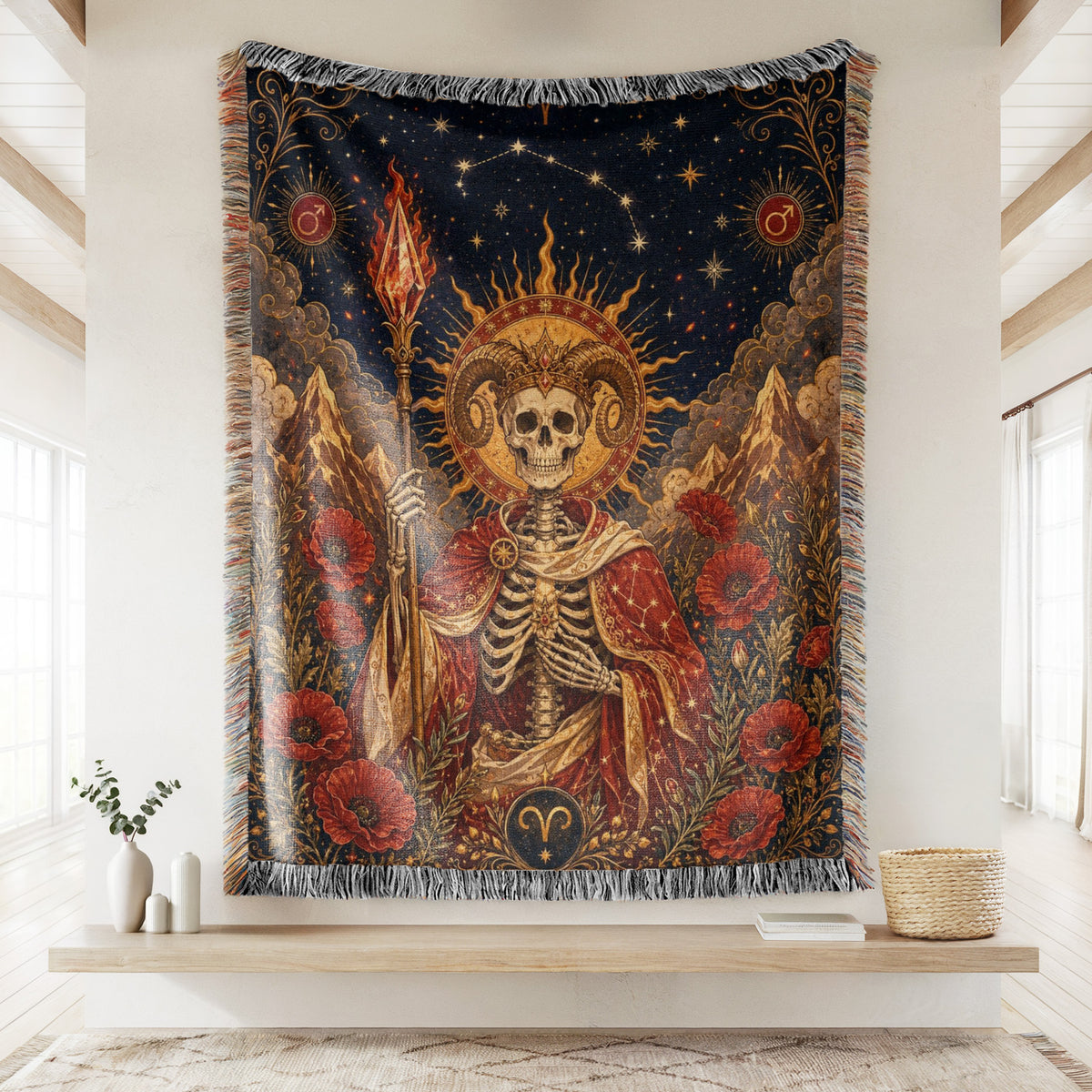 Aries Flamebearer – Gothic Zodiac Blanket