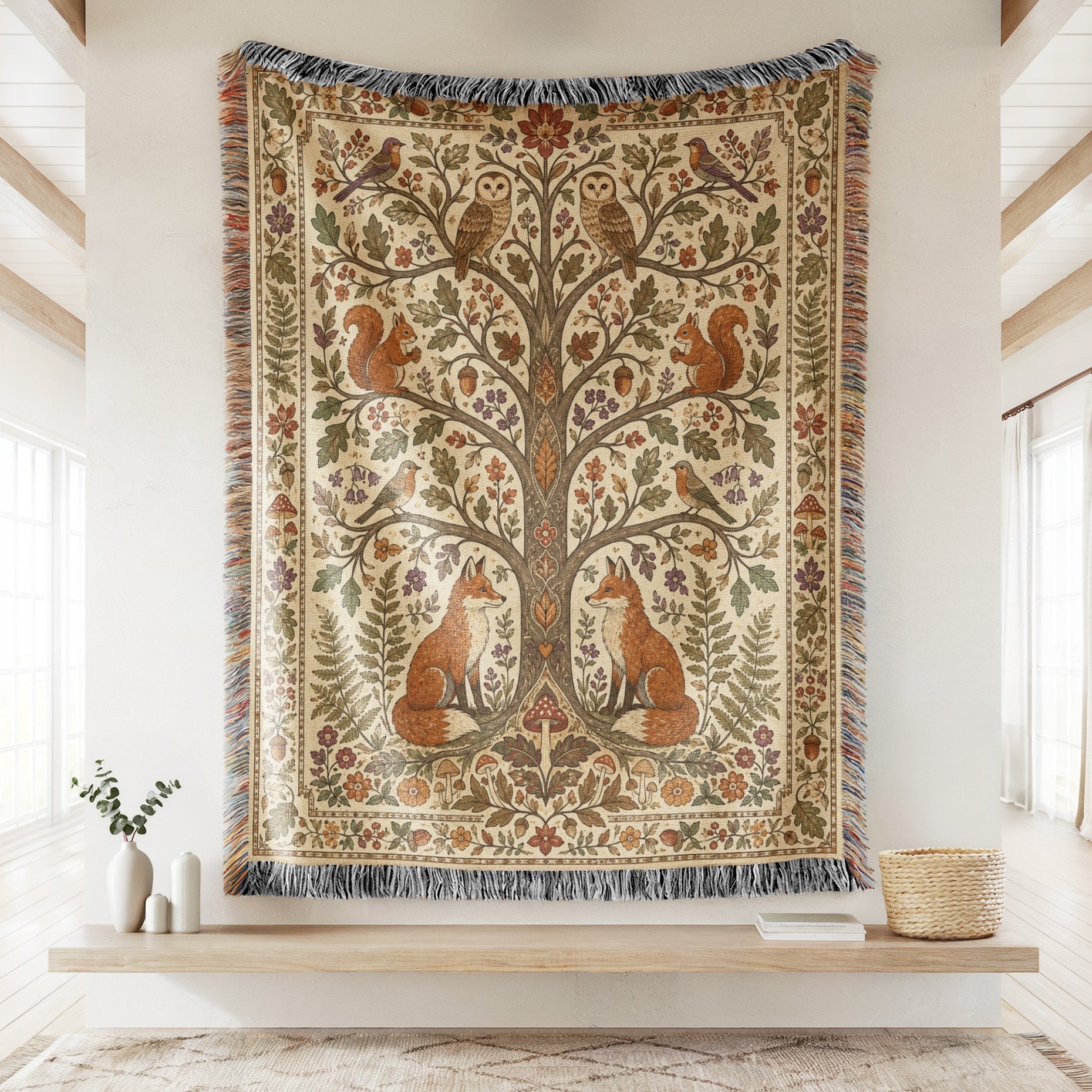 Woodland Tree of Life Blanket Secondary image