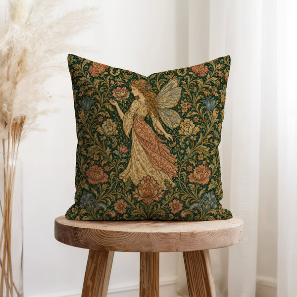 The Tapestry Fairy – Botanical Fantasy Pillow