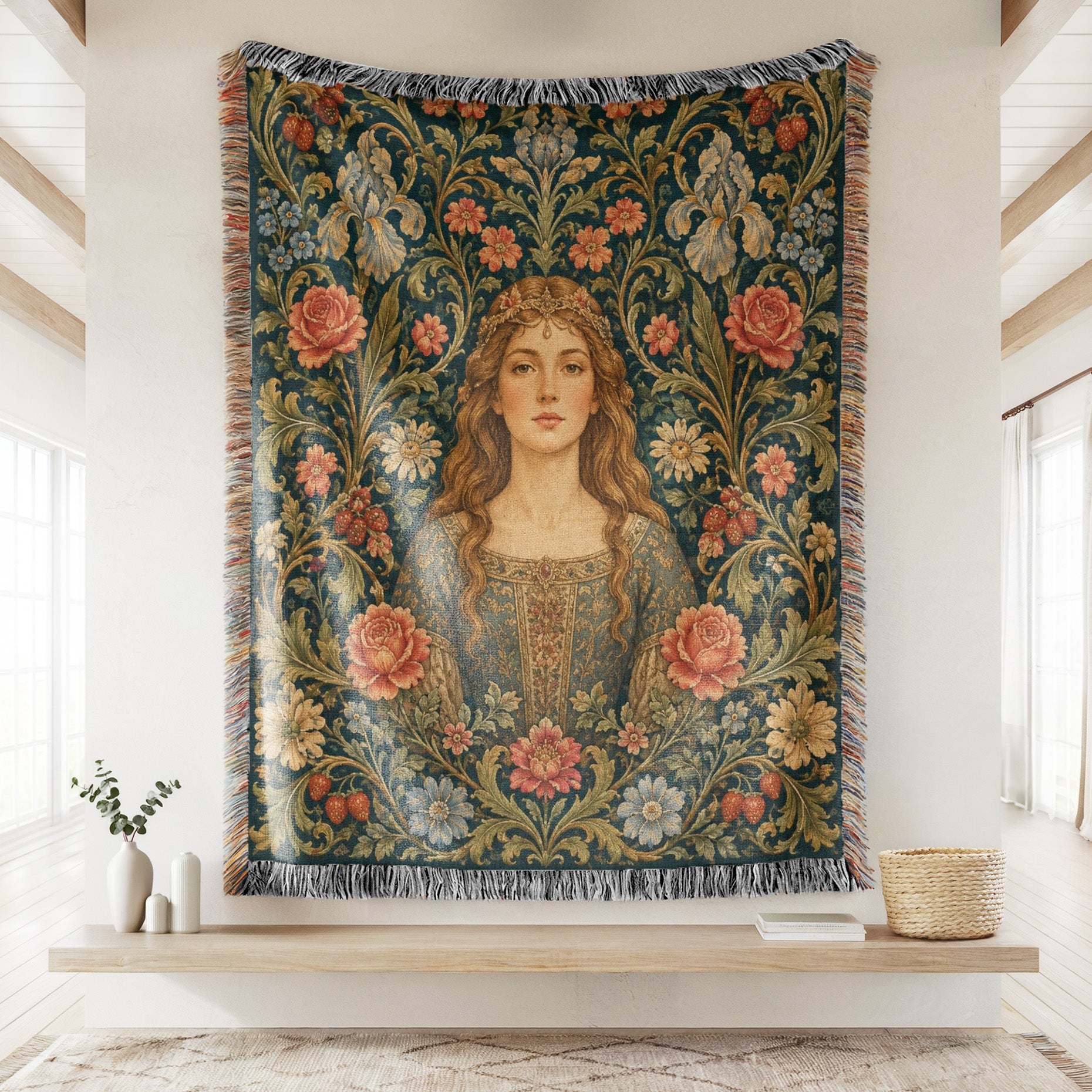 The Maiden of the Rose Court Blanket Secondary image