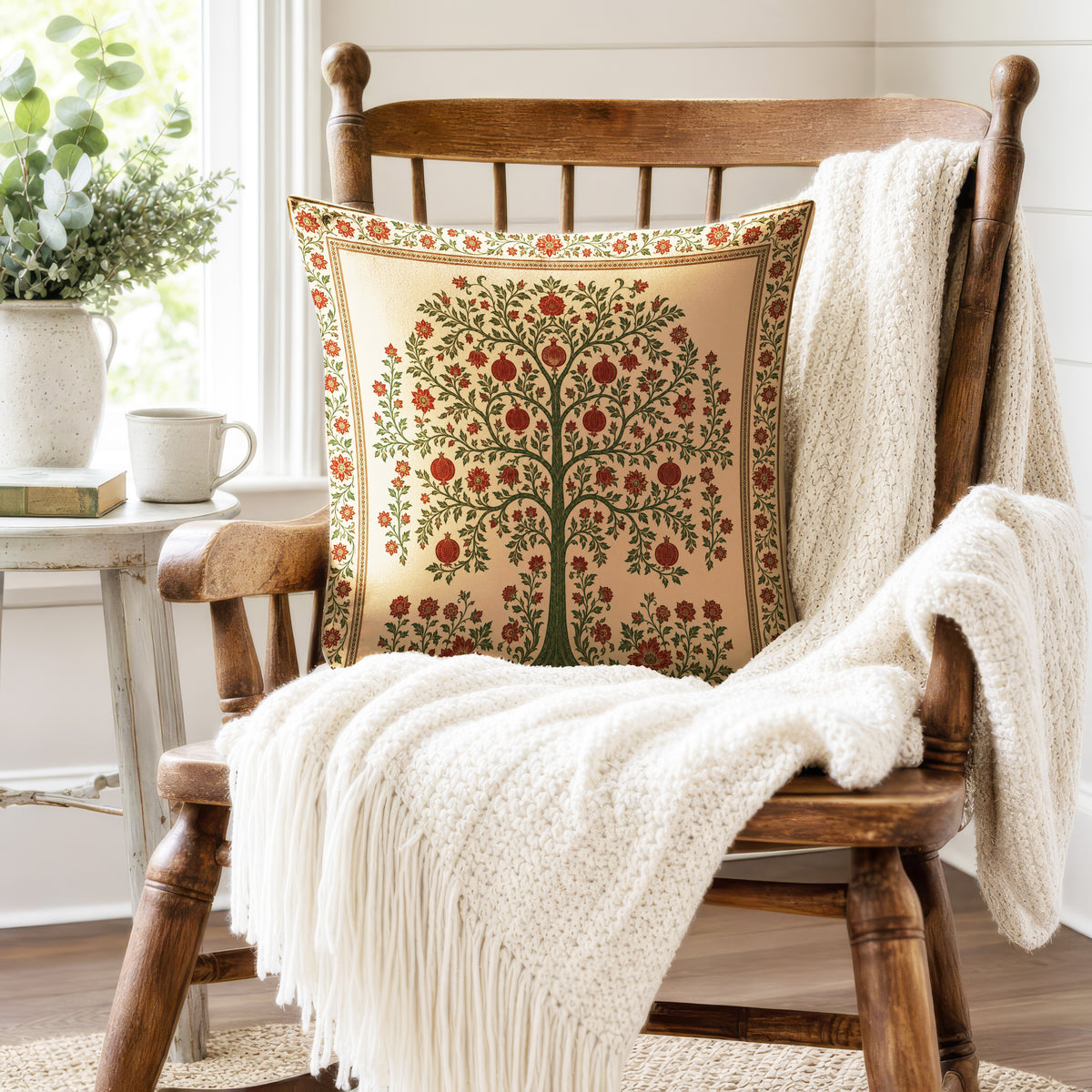 Pomegranate Tree of Life Pillow