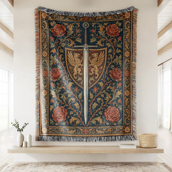 The Twin Griffins Shield Blanket