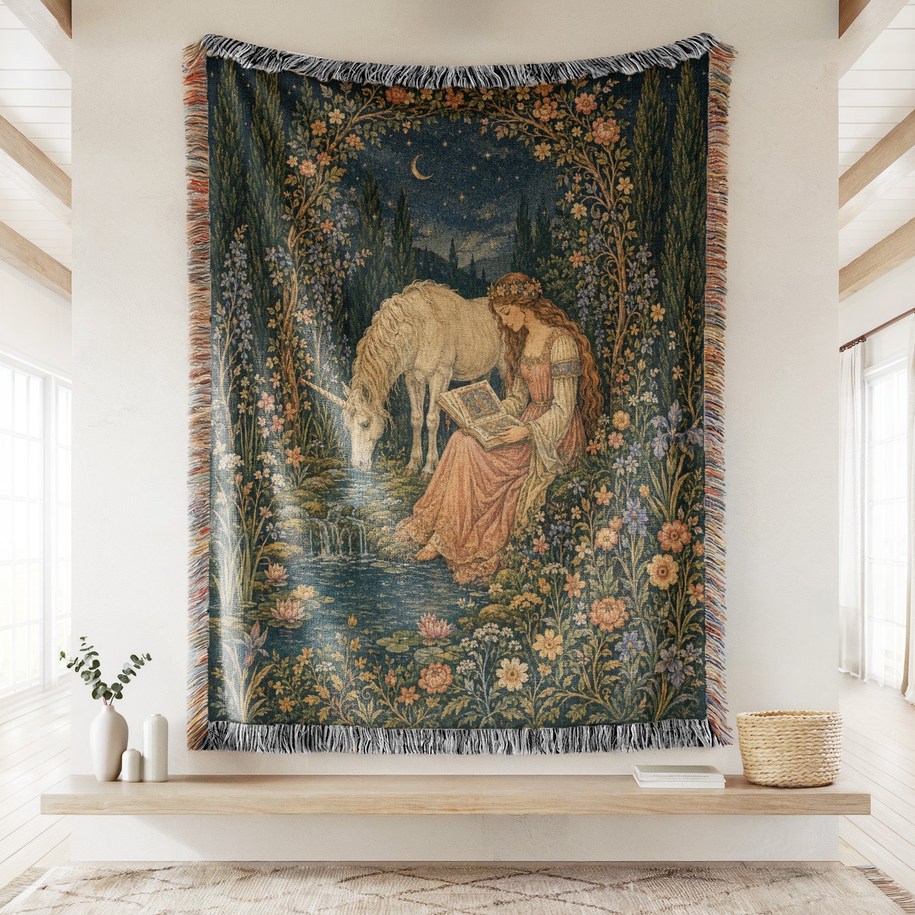 The Unicorn Reader’s Garden Blanket Secondary image