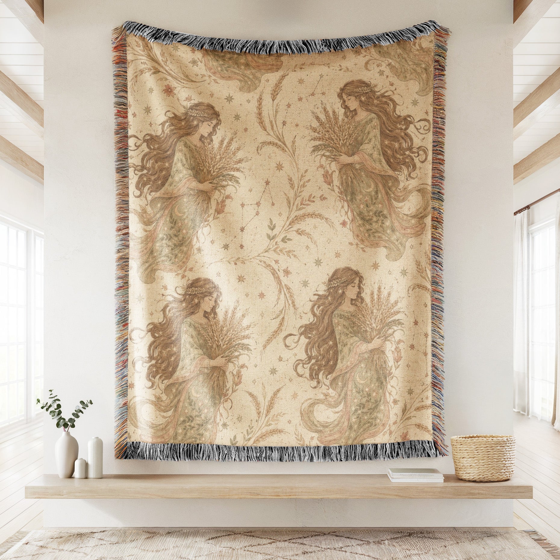 Virgo Harvest Maiden Pattern Blanket Secondary image