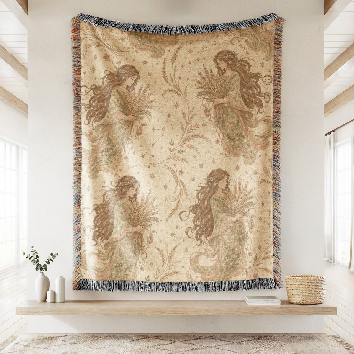 Virgo Harvest Maiden Pattern Blanket