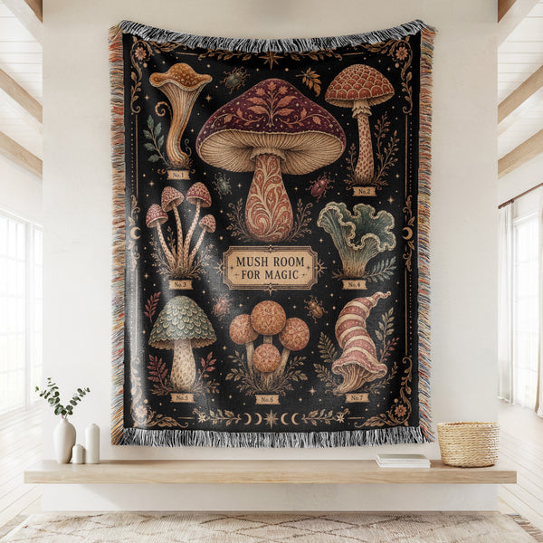 Mush Room for Magic Fungi Blanket