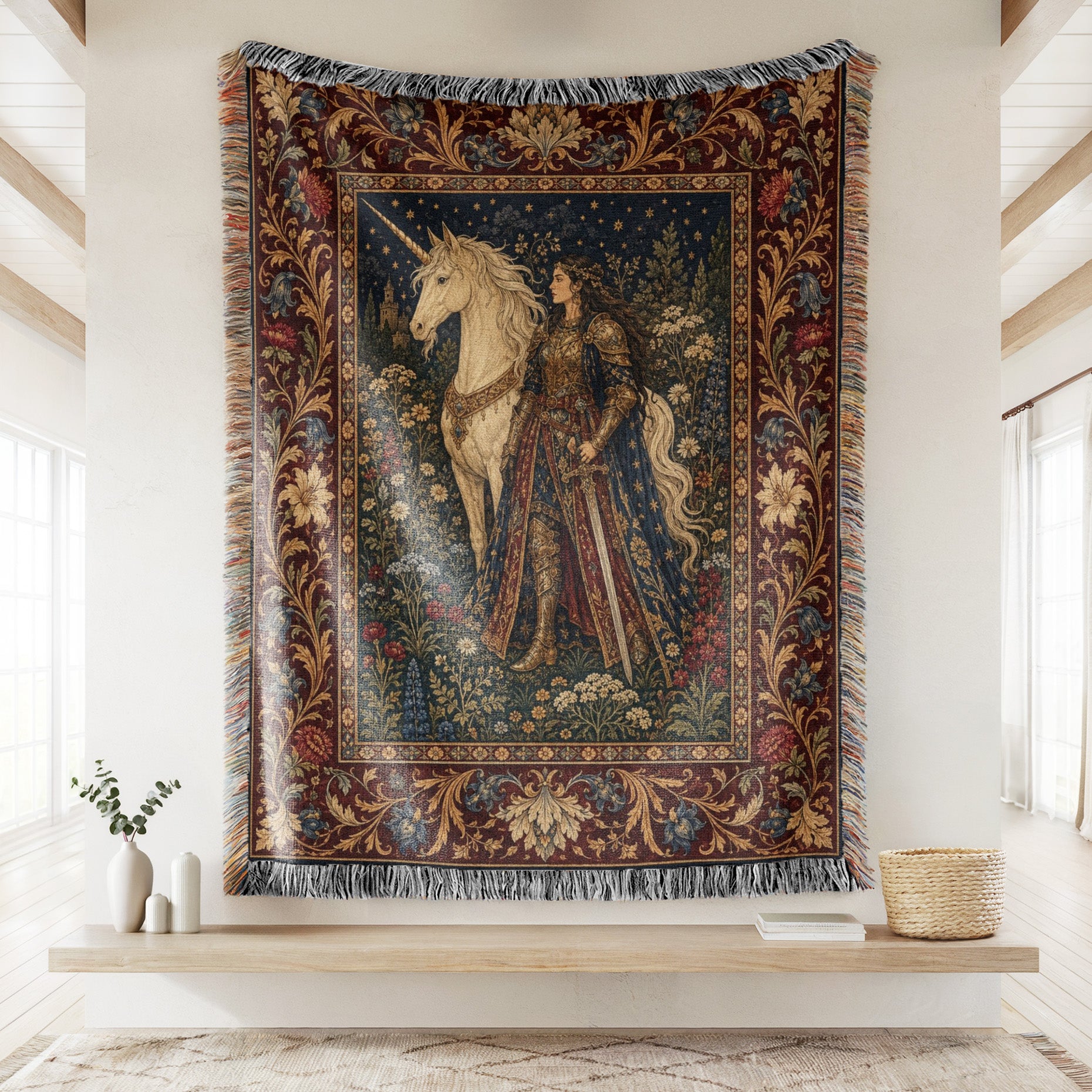 The Lady of the White Steed Blanket Secondary image