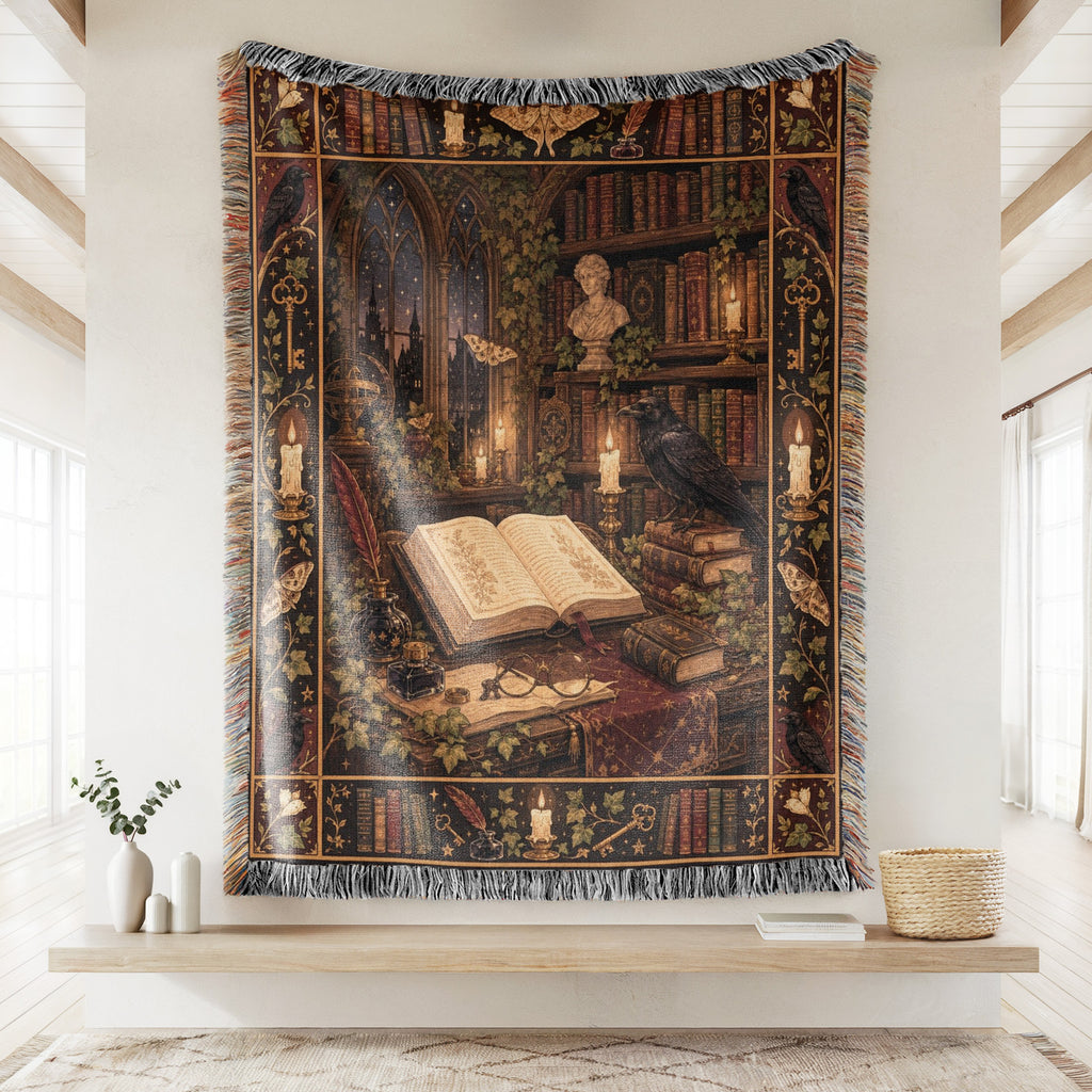 The Raven Scholar's Desk Blanket