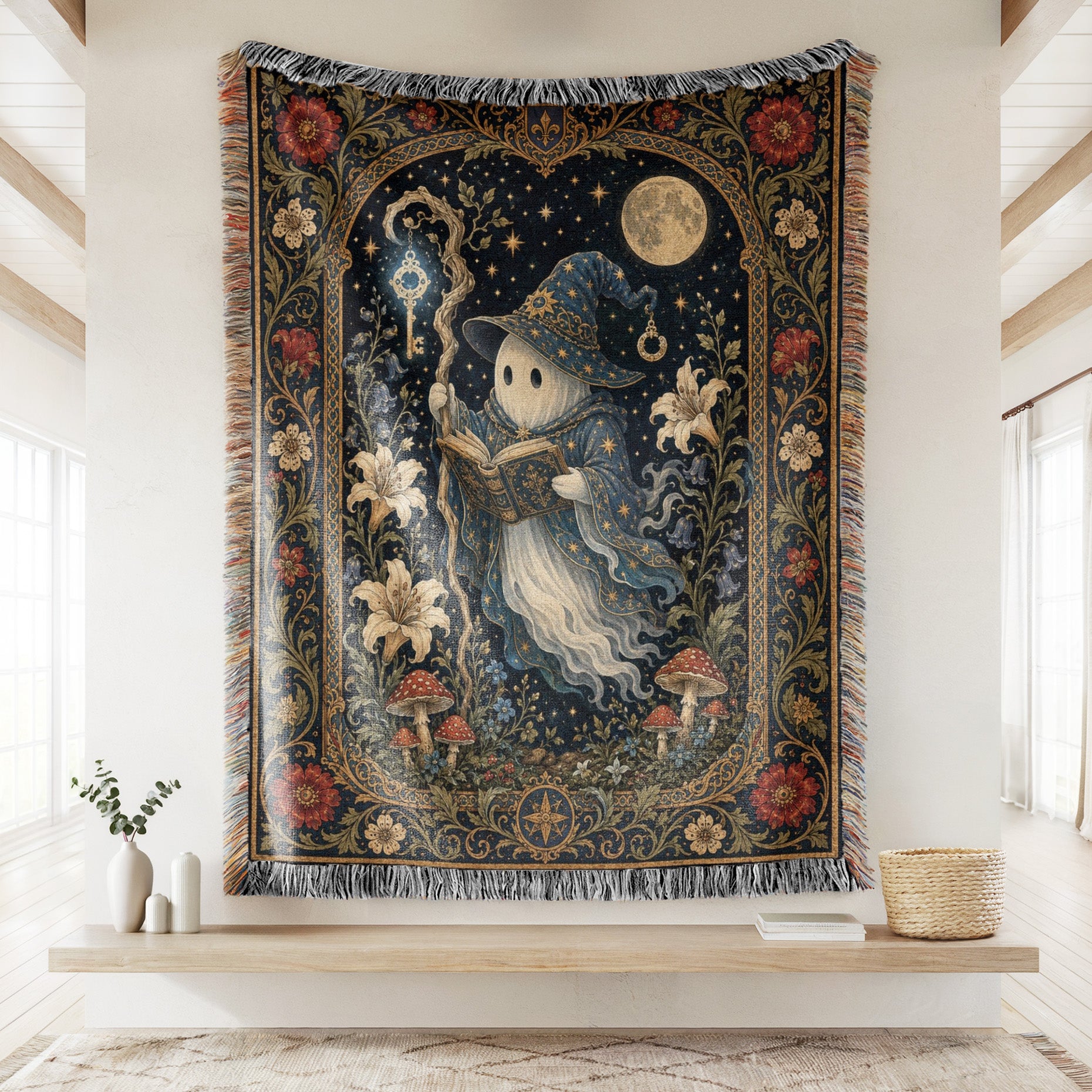 Moonlit Ghost Wizard Blanket Secondary image