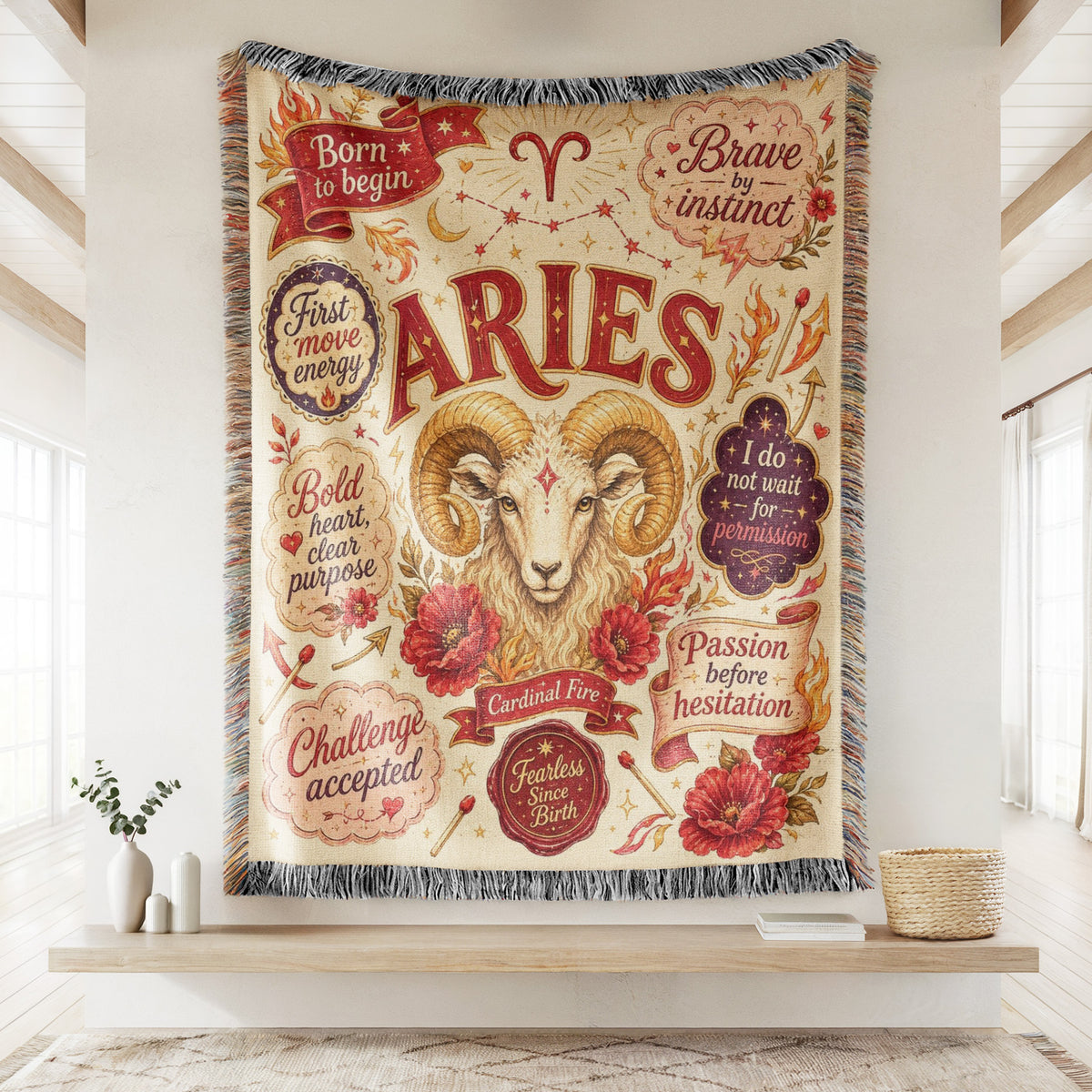 Aries – Fearless Flame Zodiac Blanket