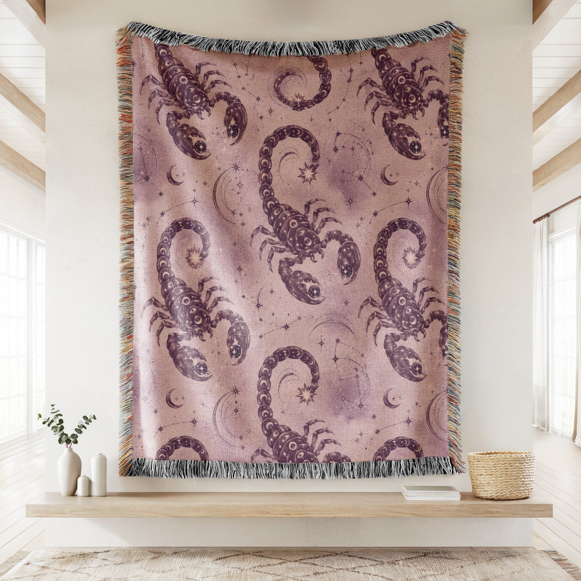 Scorpio Celestial Scorpion Pattern Blanket Secondary image